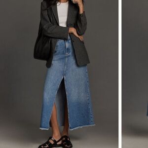 The Madi front slit denim skirt by pilcro